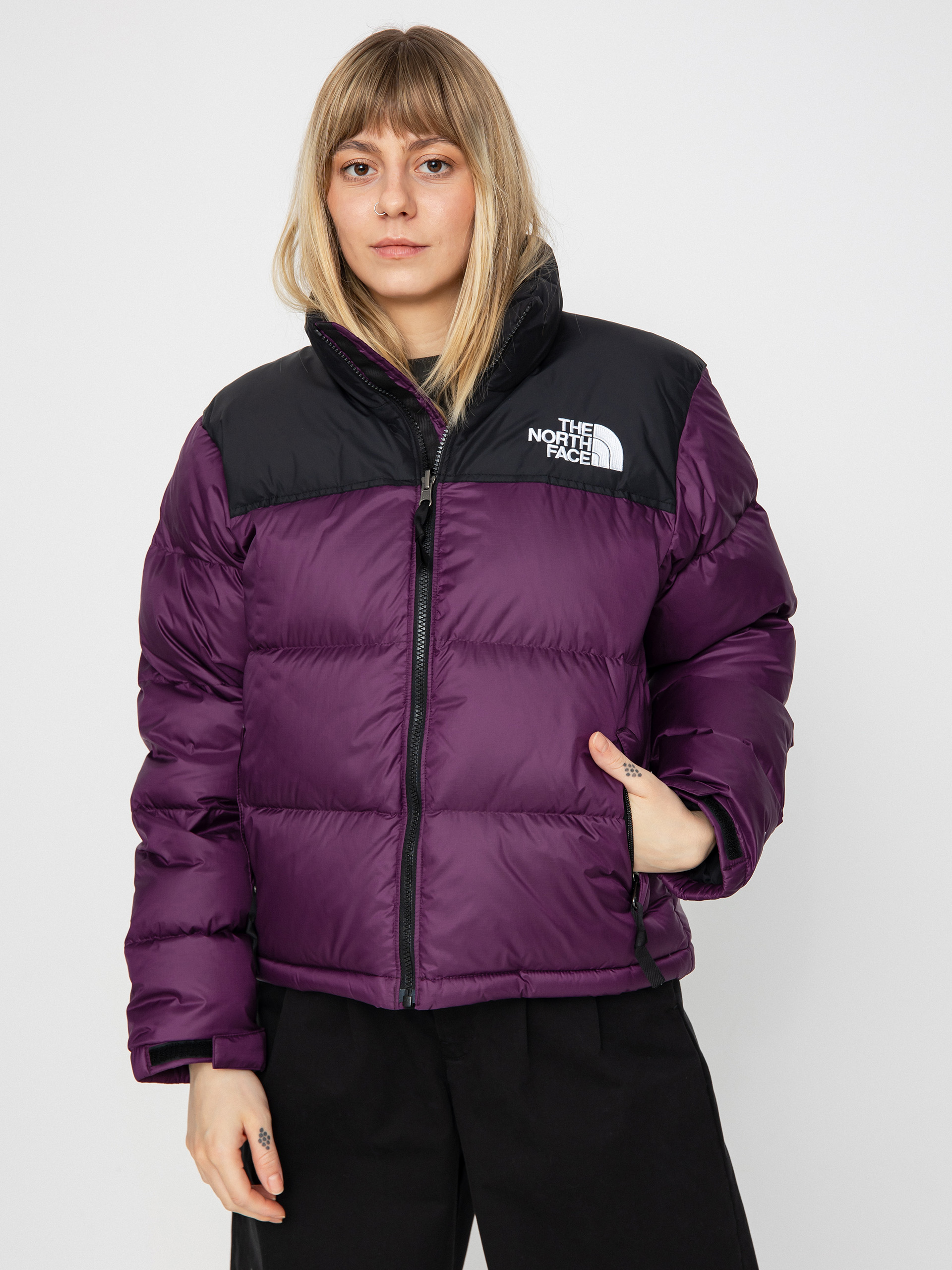 Purple north face puffer Clearance